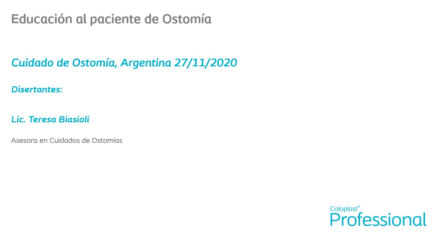 Educación al paciente de ostomía