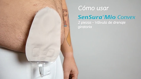Cómo usar SenSura® Mio Convex 2 piezas - válvula de drenaje giratoria